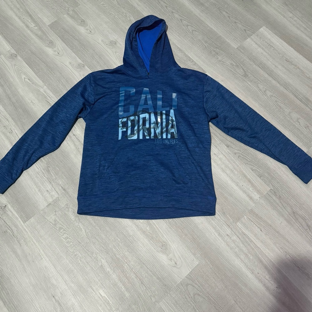 Navy Blue Graphic Hoodie for Men